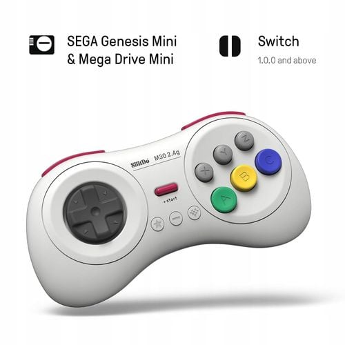 Kontroler bezprzewodowy 8BITDO M30 2.4G Biały na Arena.pl