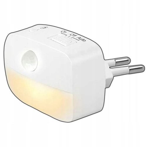 Lampka nocna DO GNIAZDKA LED z czujnikiem 3 TRTBY ŚWIATŁA ruchu kontaktu na Arena.pl