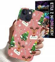 ETUI CASE DO IPHONE 13 - ŚWIĄTECZNE WZORY NA ŚWIĘTA RENIFER CHOINKA