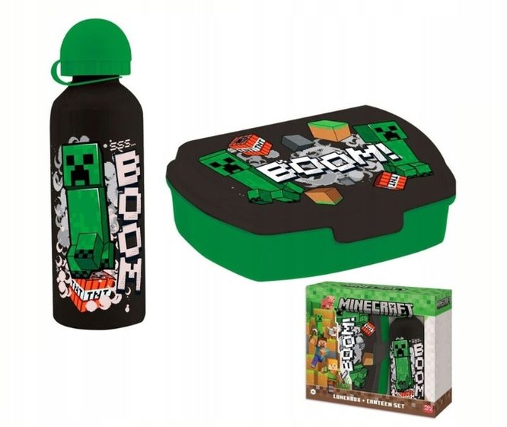 Bidon + Śniadaniówka MINECRAFT Zestaw zdjęcie 1