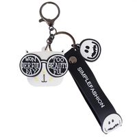 brelok do kluczy wonderful day kot w okularach biały 5,2 x 4,5 cm brl331b