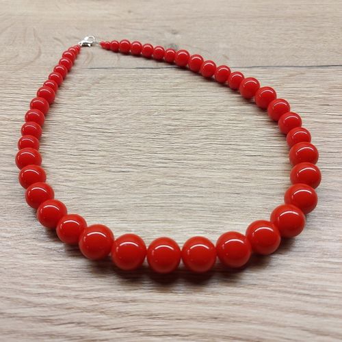 KORALE góralskie Dziewczęce Korale dla dzieci POJEDYNCZE czerwone FOLK 41cm na Arena.pl