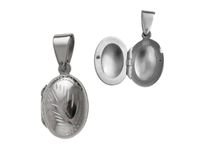 ELEGANCKI OWALNY SREBRNY OTWIERANY WISIOREK SEKRETNIK PUZDERKO WZOREK WZÓR