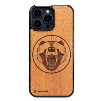 drewniane etui bewood do iphone 16 pro max niedźwiedź merbau