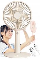 WIATRACZEK WETYLATOR WIATRAK MINI RĘCZNY BIURKOWY AKUMULATOR PODSTAWKA USB