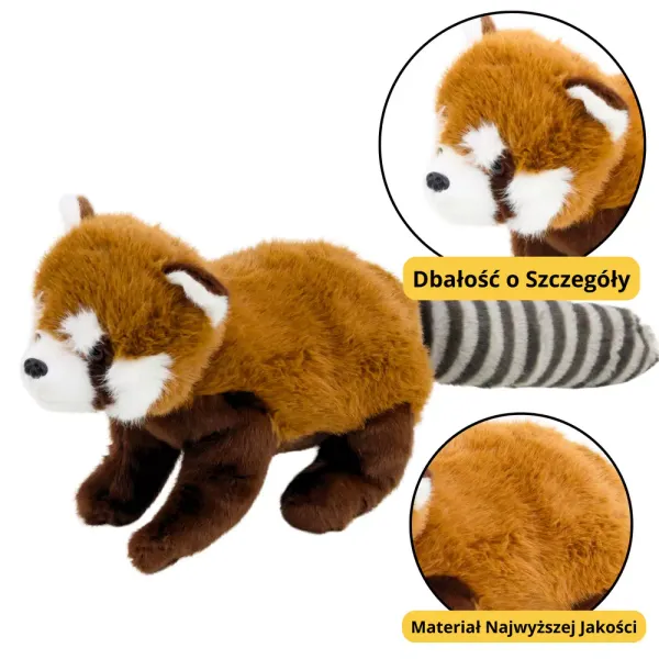 PANDA CZERWONA PLUSZOWA PRZYTULANKA 45CM zdjęcie 2