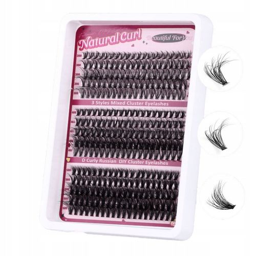 300 SZT SAMODZIELNEGO PRZEDŁUŻANIA RZĘS D CURL CLUSTER IN LASHES PREMIUM na Arena.pl