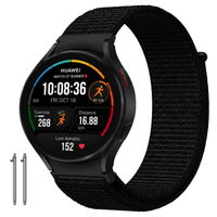 Pasek do HUAWEI Watch GT Runner 2 nylon opaska na zegarek mocny czarny 20mm
