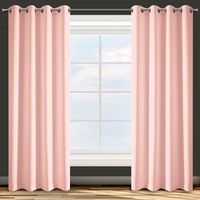 Zasłona gotowa na przelotkach ADORE 140x250 Design91 pudrowa