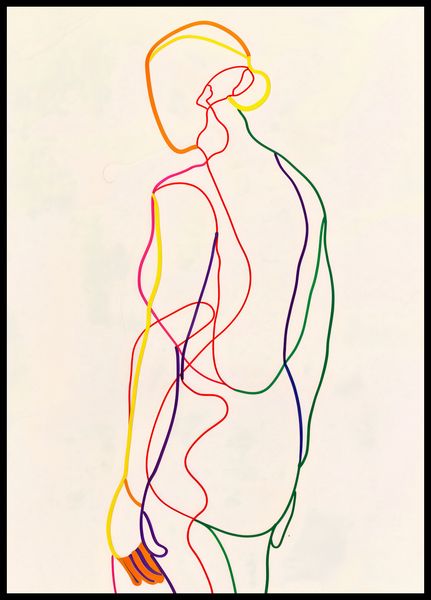 Plakat 64x90cm Tęczowy Zarys zdjęcie 2