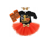 Body ze Spódniczką na Halloween dla Dziewczynki Napis My 1st Halloween