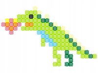 KLOCKI MICRO WAFFLE MARIOINEX DINOZAUR 150 EL.