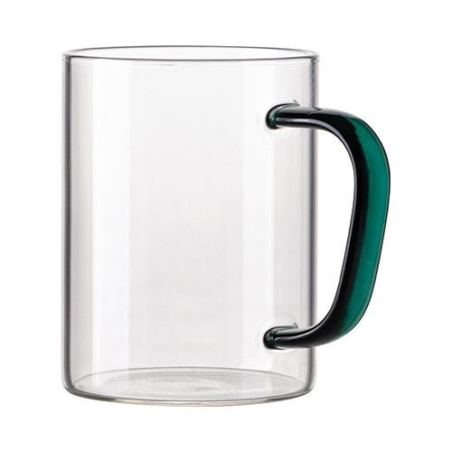 Szklanka 450 ml z zielonym uszkiem do sublimacji na Arena.pl