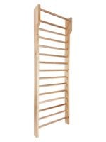 Drabinka gimnastyczna drewniana z drążkiem UNDERFIT 230 x 90 cm