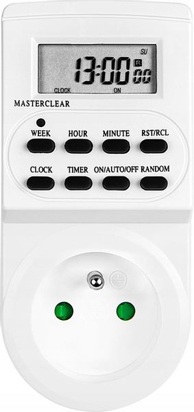 PROGRAMATOR CZASOWY ELEKTRONICZNY WŁĄCZNIK CYFROWY LCD WYŁĄCZNIK TIMER 7DNI zdjęcie 10