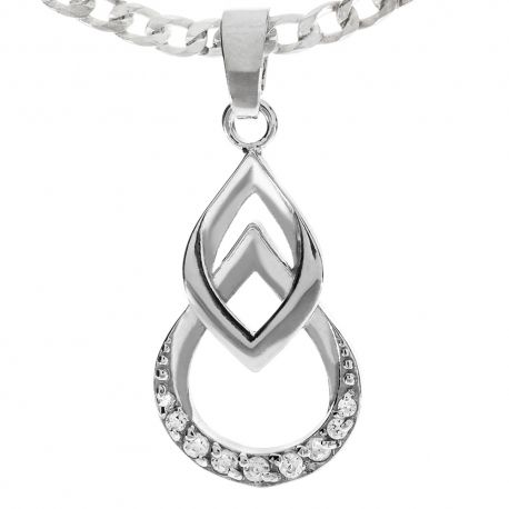 SREBRNY KOMPLET PRZESTRZENNY Z CYRKONIAMI SREBRO PRÓBY 925 na Arena.pl