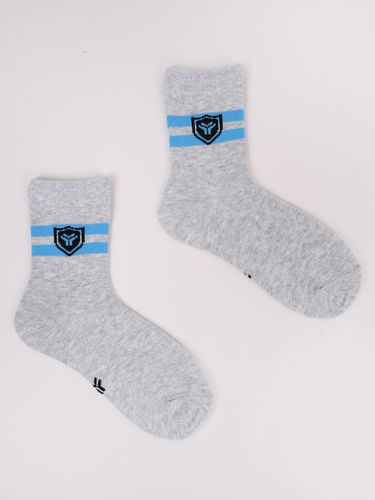 Skarpety chłopięce długie bawełniane kolorowe dwa paski 3PAK 35-38 YOCLUB na Arena.pl