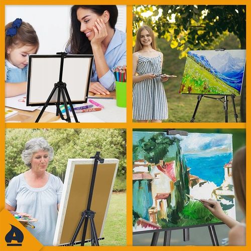 Zestaw Do Malowania Malarski Artystyczny Sztaluga Farby Płótna Dla Dzieci na Arena.pl
