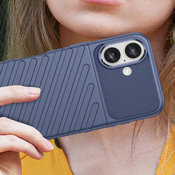 etui silikonowe thunder case do iphone 16 plus - niebieskie zdjęcie 5