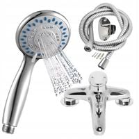 ZESTAW BATERIA WANNOWA STOJĄCA MOSIĄDZ SŁUCHAWKA WĄŻ UCHWYT 145MM