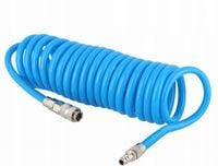 WĄŻ PNEUMATYCZNY SPIRALNY PU 12 X 8 MM UZBROJONY 5M SPRĘŻONE POWIETRZE