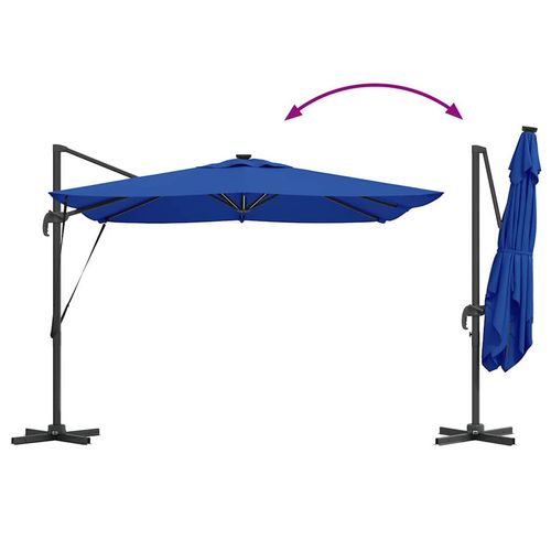 Parasol plażowy lazurowy błękit 286 x 285 x 270 cm Aluminium na Arena.pl