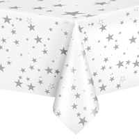 Obrus w srebrne gwiazdki 137x274cm