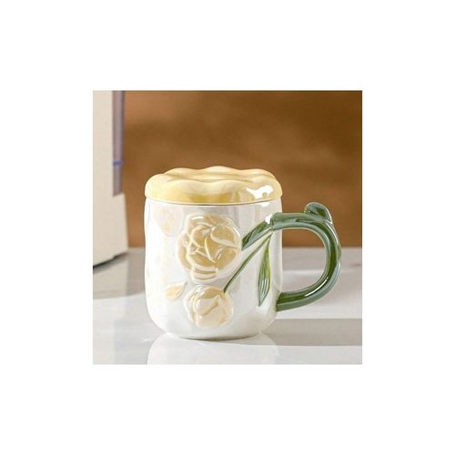 perłowy kubek z pokrywką 450 ml róże + pudełko na prezent kb02zo na Arena.pl