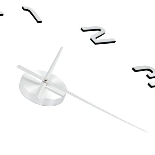 Zegar ścienny 3D, nowoczesny design, 100 cm, XXL, srebrny na Arena.pl