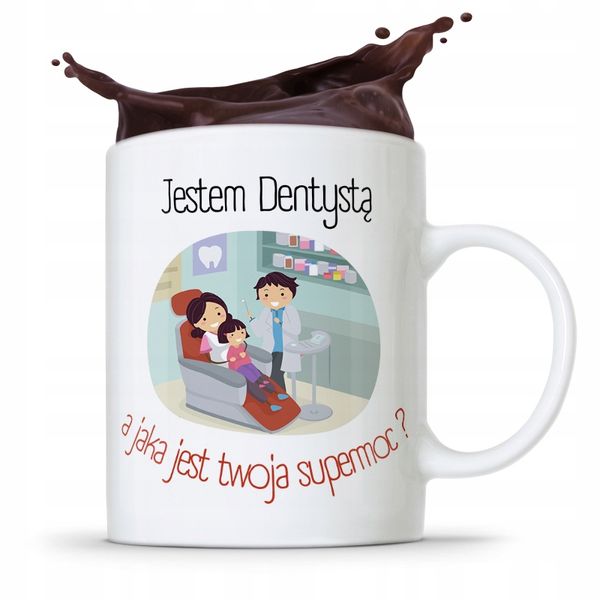 Kubek Prezent Dla Dentysty Jaka Twoja Supermoc? Z Nadrukiem Ze Zdjęciem zdjęcie 1