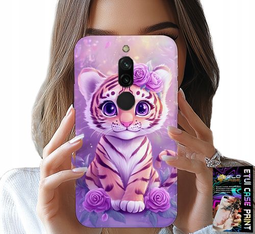 ETUI DO XIAOMI REDMI 8 - SŁODKI TYGRYSEK NA RÓŻOWYM TLE + SZKŁO na Arena.pl