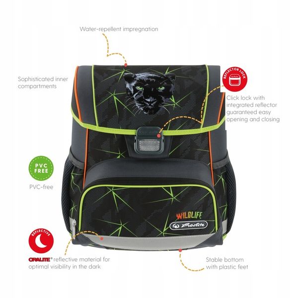 Tornister z wyposażeniem HERLITZ LOOP PLUS WILD LIFE + GRATIS zdjęcie 6