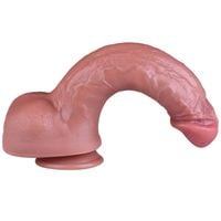 Wielki Brązowy Penis Z Przyssawką Silikonowe Big Dildo