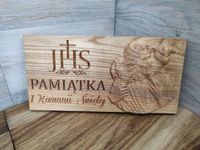 Pamiątka I Komunii Świętej Prezent dla chłopca Jezus z barankiem obraz