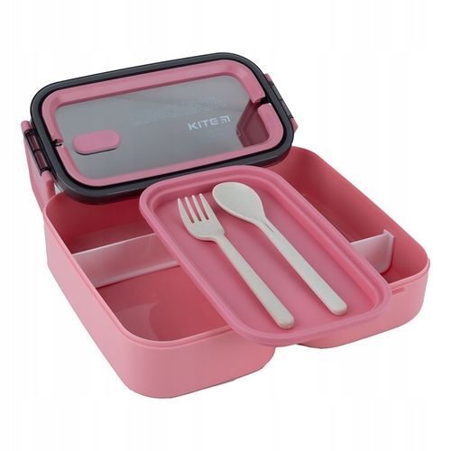 LUNCHBOX ŚNIADANIÓWKA ZE STUCĆAMI WKŁADY 2 KOMORY 1400ml RÓŻOWY KITE na Arena.pl