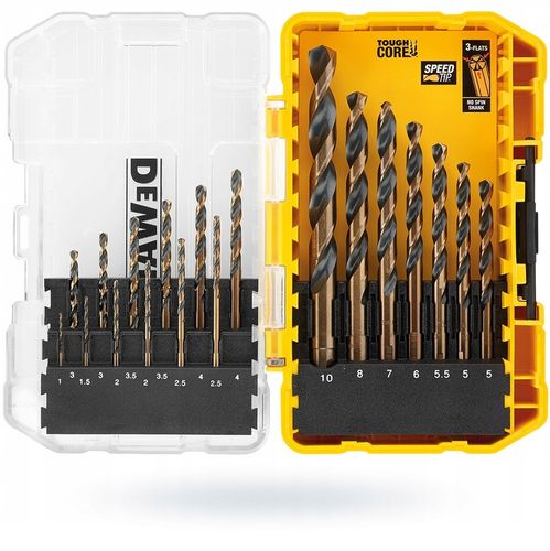 DEWALT ZESTAW WIERTEŁ WIERTŁA HSS-G DO METALU I DREWNA 19EL 1-10mm na Arena.pl