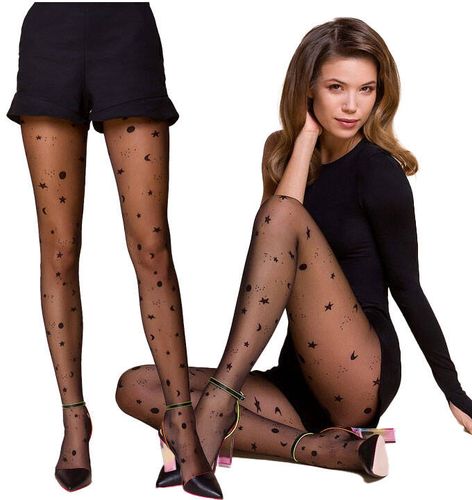 Rajstopy Cosmos Gwiazdki Gabriella 459 Nero 2 na Arena.pl