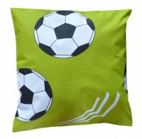 Poszewka poduszka bawełna Piłki football oliwkowe