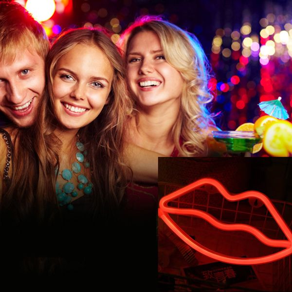 Neon Led Heckermann Wiszący Usta zdjęcie 3