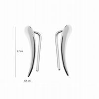 Kolczyki srebrne nausznice gładkie srebro 925