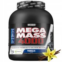 WEIDER MEGA MASS 4000 3kg WANILIA GAINER MASA BIAŁKO WĘGLOWODANY KREATYNA