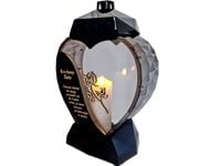 TATA TACIE ZNICZ LAMPION SERCE D CZARNY RÓŻA SENTENCJA ZŁOTO+ŚWIECA LE
