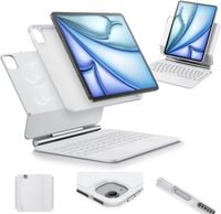 Etui z klawiaturą do iPad Pro 11 i Air 5 4 ESR Rebound 360 QWERTZ białe