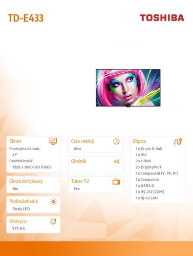 Toshiba 43'' TD-E433 na Arena.pl