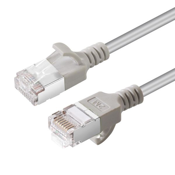 MicroConnect CAT6A U-FTP Slim, LSZH, 0.25m zdjęcie 1