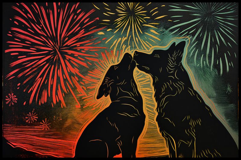 Plakat 91,5x60cm Psi Uścisk zdjęcie 2