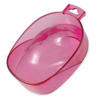 Miseczka do rąk manicure, zdejmowania hybrydy, żelu, akrylu przezroczysta różowa