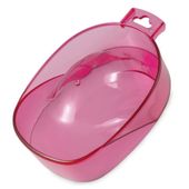 Miseczka do rąk manicure, zdejmowania hybrydy, żelu, akrylu przezroczysta różowa