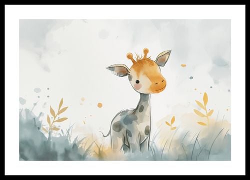 Plakat 45x30cm Mała Żyrafka na Arena.pl