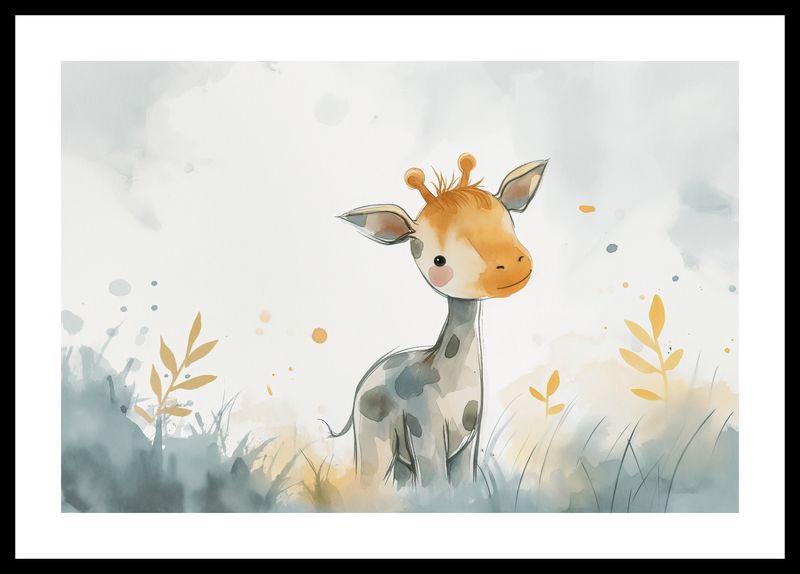 Plakat 45x30cm Mała Żyrafka zdjęcie 3